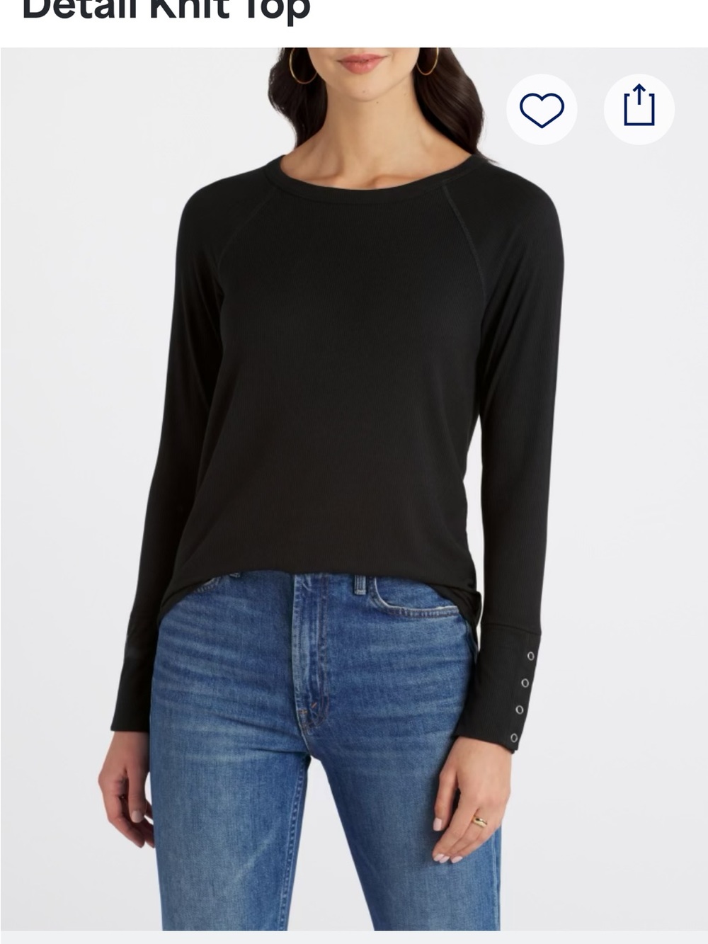 NINE BRITTON Colmar Long Sleeve Button
Detail Knit Top black XL BNWT